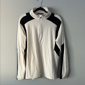J.Lindeberg Cream Leander Quarter-Zip Long Sleeve Top